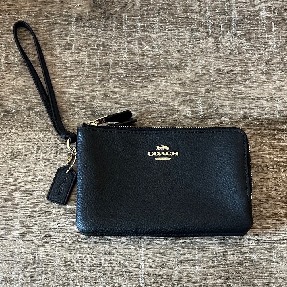 Coach Black double sided Wristlet Wallet